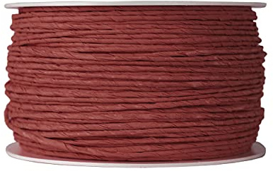 Papier Draht in div Längen und Farben Draht zum basteln Paper Papierdraht zum basteln Basteldraht Schnur Reißfest Bindedraht Basteldraht ummantelt Paper Cord Juteschnur Floristik (Spule, Bordeaux)