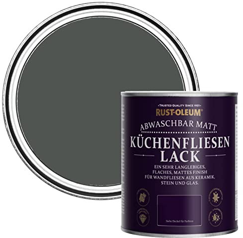 Rust-Oleum Dark Grey water resistant Kitchen Tile Paint in Matt Finish - Graphite 750ml