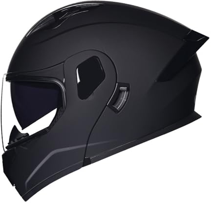 Motorradhelm Klapphelm Mit Doppelvisier Integralhelm Fullface Helm Rollerhelm Sturzhelm mit ECE Genehmigt für Damen Herren Erwachsene E,XXL