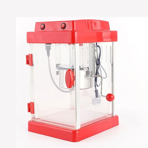 hxoity Automatic Stirring Hot Oil Popcorn Popper Maker Nostalgia Electric Popcorn Machine High Popping Rate Great for Holding Parties in Home and Watching Movies with Family