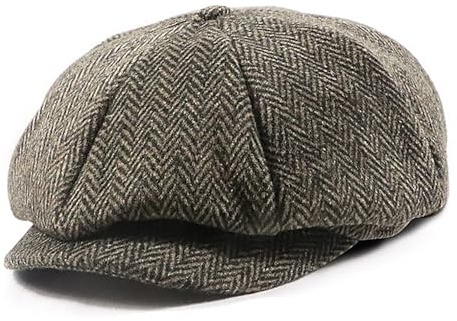 Hatt platt basker herr justerbar Newsboy keps vintage rutig basker hatt herr platt keps, A28# Curry, 60-62