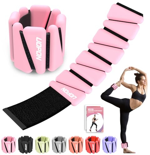Wrist Ankle Weights for Women Set of 2, Adjustable Silicone Weighted Bangles, Wearable Ultra-durable Strips Weight Bracelet 4 lbs for Yoga, Pilates, Barre, Walking, Arm & Leg Workout