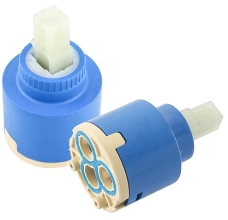 Lcyen 2 Stück Keramik Kartusche 35 mm, Kartusche Wasserhahn121894, Mischbatterie Kartusche, für Einhand Armaturen Armaturen Ersatzteile Kartusche für Wasserhahn Bad Küchenarmatur und Waschtischarmatur