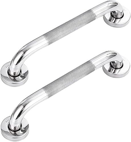 2 Stück Haltegriff Dusche,304 Edelstahl Badezimmer Haltegriff,Haltegriffe für Senioren, Duschgriff für Badewanne, WC, Badezimmer, Küche, Treppen-Handlauf (30 cm)