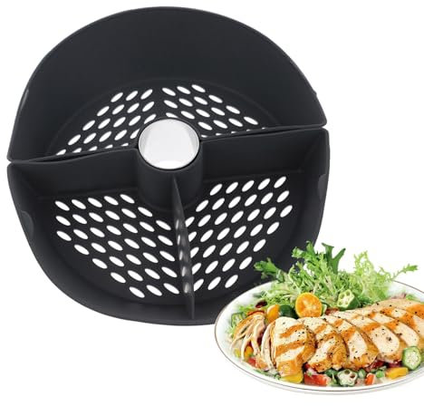 Monozoz Cesta de vapor de silicona, Cesta de vapor de verduras de silicona - Divisor de vaporera para verduras - Cesta de vapor multiusos apta para lavavajillas de calidad alimentaria, accesorios de
