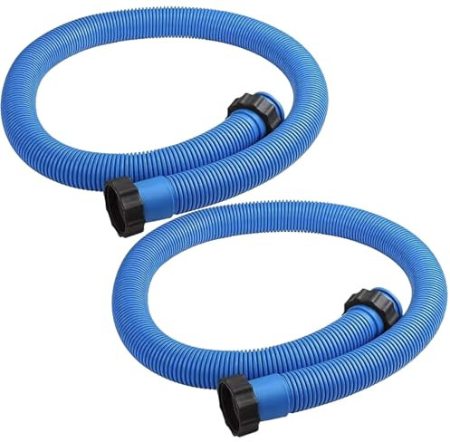 2 pezzi tubo piscina 38 mm,Tubo Flessibile per Piscine 1.5M,accessorio per pompa filtro per Intex,tubo piscina per pompa dell'acqua da 1500 Gph e capacità superiore,Blu