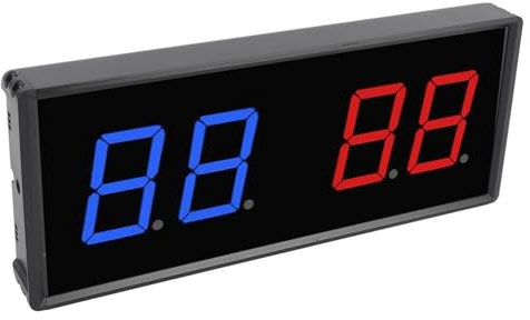 SENECESLI Tragbare Digitale Anzeigetafel, LED Tabletop Electronic Anzeigetafel Verstellbare Helligkeit mit Fernbedienung, USB Cornhole Score Keeper für Basketballvolleyball (EU-Stecker)
