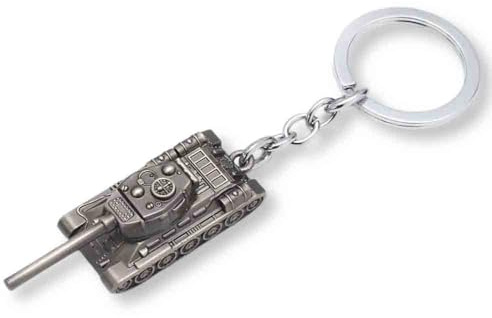 PIDAK Llavero de metal con forma de tanque - 6x2 cm, turquesa, XL