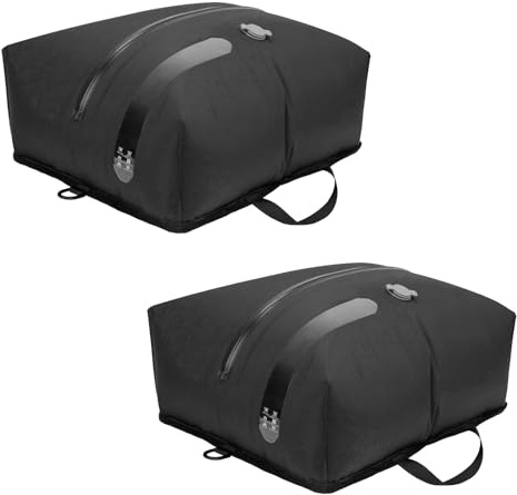 2-pack vakuumpåsar TPU, kompressionspåse med ventil för pump eller manuell kompression, tillverkad av 70D nylon, vattentät för kläder i resväska, ryggsäck, handbagage (2-pack utan pump)
