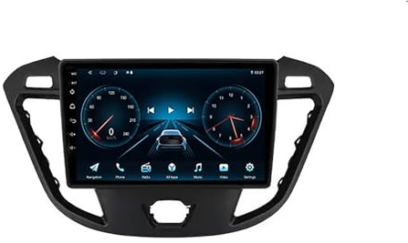 Android-bilspelare Radio 9-tums pekskärmsradio GPS-navigering för Ford Transit Custom 2012-2021 Plug and Play-biltillbehör med Bluetooth och navigering(8 Core Wifi+4G 8G+256G)