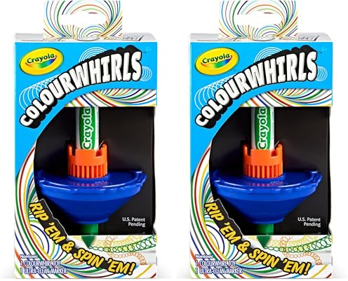 CRAYOLA - ColourWhirls, la Trottola dei Colori, Set con 1 Trottola, Colori Assortiti, Sfide in Famiglia e con gli Amici, Gioco e Regalo Creativo per Bambini, da 6 anni, 74-7649 (Confezione da 2)