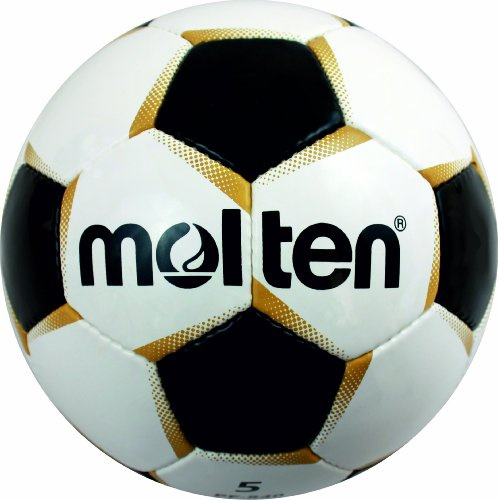 Molten Fußball Fußball PF-540, Weiß/Schwarz/Gold, 5, PF-540