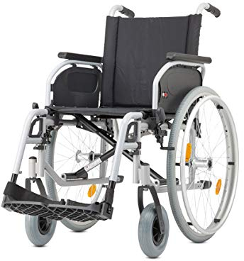 Bischoff Faltrollstuhl S-Eco 300 mit Steckachsensystem Sitzbreite 46 cm Pannensichere Bereifung Faltrollstuhl Reiserollstuhl