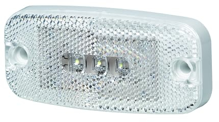 HELLA VALUEFIT 2PG 357 008-031 Luce di posizione, LED, 12/24V, Montaggio, esterno/Raccordo a vite, colore diffusore luce cristallino, colore luce LED giallo, anteriore, Quantità 1