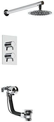Bristan SHWR PK Complete Prism Recessed Dual Control Shower Pack, Chrome