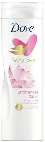 Dove Body Lotion - Glowing (Radiant) Ritual Lotus Flower - für alle Hauttypen - 6er Pack (6 x 400ml)