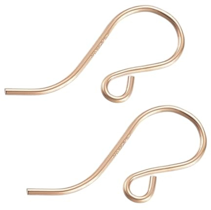 BENECREAT 6 Stück Gefullt Ohrring Haken, 14 Karat Gold, Ball End Ohrring Drahte, Baumeln Ohrring Erkenntnisse fur DIY Schmuckherstellung, 20x11mm
