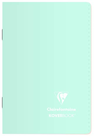 Clairefontaine 941681C Lot de 10 Carnets Agrafés Koverbook Blush - 11x17 cm - 96 Pages Petits Carreaux - Papier Blanc 90 g - Couverture Polypro Opaque - Couleurs Aléatoires