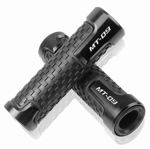 MT09 Lenkergriffe Griffe 22mm 7/8' Motorrad Griffgummis Für MT-09 MT09 SP 2013-2017 2018 2019 2020 2021 2022 (Schwarz)