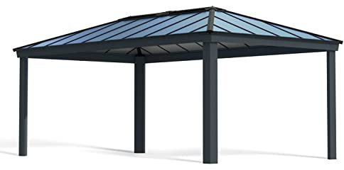 Palram Canopia Dallas 6100 Gartenpavillon 3x6 : Höchst Widerstandsfähig, Hardtop Pavillon. Robuste Konstruktion aus Aluminium mit isoliertem Dach aus Polycarbonat. Ideal als freistehende Überdachung.
