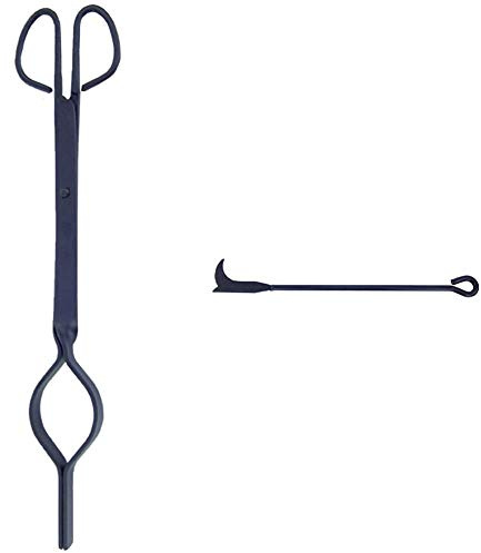 IMEX EL ZORRO 70350 Tenaza lumbre con arco (50 cm) + Atizador lumbre con Mango Normal (45 cm), 70501