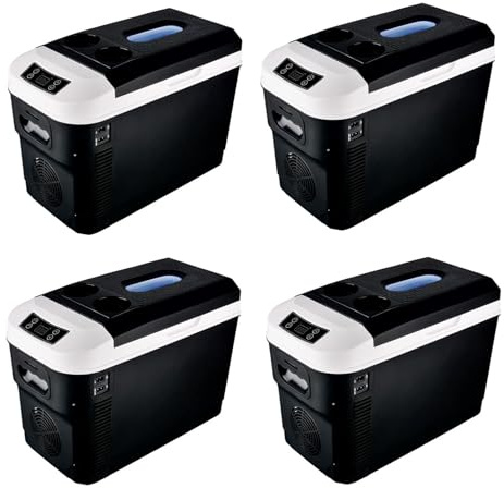 QCZBX Auto Companion Coolbox, Car Refrigerator Car/Truck Cooler 24V/12V/220V-240V Portable Camping Fridge Long Distance Driving Journeys And Camping (28L) (Black-15L)