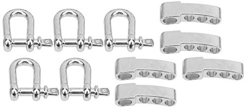 BuyWeek Bogen Schäkel, 5 Set U‑Typ Karabiner Edelstahllegierung Kletterschnalle Anker Schäkel für Outdoor Bergsteigen