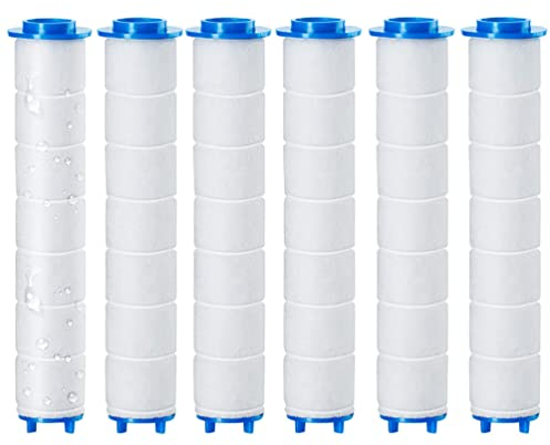 6 Pack 9,5 x 2 cm Doccia Filtro in Cotone PP, Filtro a Cartuccia Portatile Testa del Filtro PP, Sostituibile Cotone Filtro per l'acqua PP Cartuccia Sedimenti,Filtro PP Element Per doccetta staccabile
