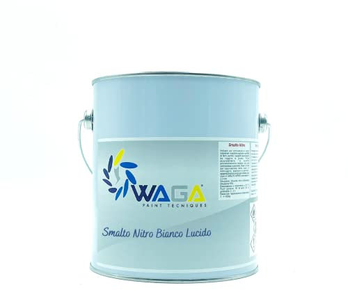 Waga Paint Tecniques - Smalto Nitro Bianco Opaco per Verniciatura Cerchi in Lega Auto, AntiGraffio (750 ML)