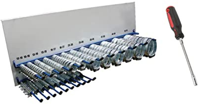 220x Schlauchschellen Rohrschellen Sortiment inkl. Rack Set 6-70mm inkl. Schraubendreher flexibel