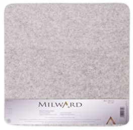Milward Tappetino da stiro in 100% lana, trapuntatura, artigianato, ricamo, cucito, patchwork, applicazioni, blocco, 30,5 x 30,5 cm, 30,5 x 30,5 cm, 2665112, grigio