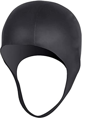 pistro Bonnet de natation en néoprène anti-déchirure confortable et antidérapant pour homme, femme, cheveux longs et courts pour adultes, garçons et filles - S