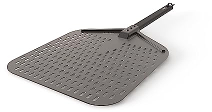 Ninja XSKOPPL Woodfire Outdoor Perforated Pizza Peel, Compatible with Ninja Woodfire Outdoor Oven (OO100 series), Hanging Drawstring, Aluminum, Grey/Black