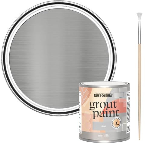 Rust-Oleum Metallic Ultra-Durable Grout Paint - Silver 250ml