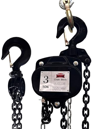 Dragon Winch Flaschenzug Seilzug Kettenzug Hebezug Ratschenzug 3000 kg mit robuste Stahlkette | 3 m Hubhöhe | 3T/3000KG Tragkraft | Handkettenzug 3T/3M