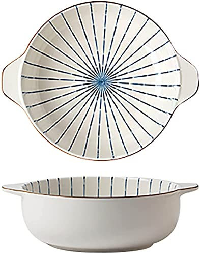 HEYDGBBZ Ceramic Ramen Bowl Soup Bowl Soup Bowls with Handles, Set of 2 Ceramic Cereal Bowl Porcelain Bowls Burns for French Onion Soup Cereal Pot Pies Bowl Salad Bowls Kitchenware(1850ml)