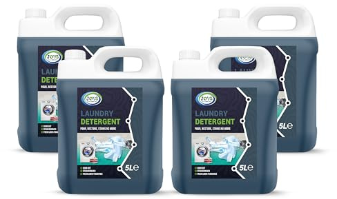 JOVS Laundry Detergent Liquid 4 X 5 Litre (20L) - Eco-Friendly & Concentrated Formula with Fresh Linen Fragrance | Premium & Gentle on Fabrics | 64 Washes | Natural & Eco Laundry Gel.