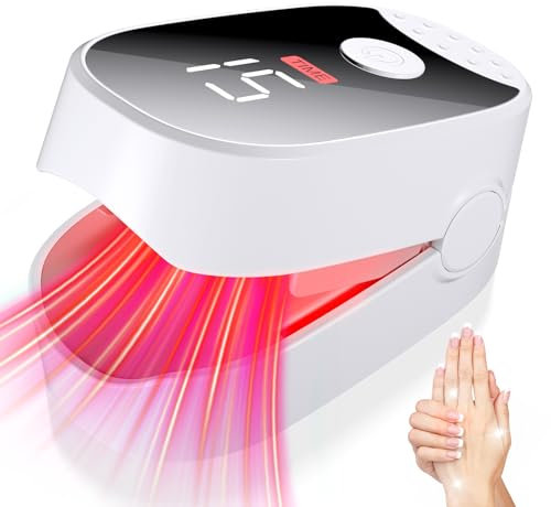 Dispositivo de tratamiento láser de hongos en las uñas,terapia láser de luz roja azul y fría láser para hongos en las uñas de manos y pies (650 nm*6 + 470 nm*6+ 1064 nm*1)