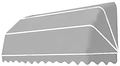 Tenda da esterno curva a scomparsa francese per patio, balcone, portico, baldacchino in poliestere, tenda pieghevole fai da te, per cortile, grigio (70 x 50 x 50 cm)