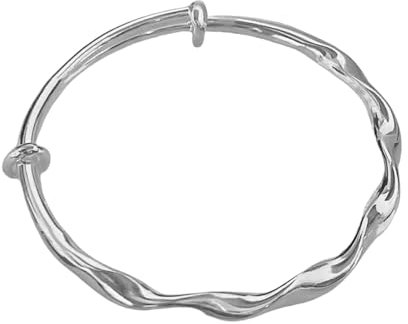 Generisch Armreifen für Frauen, Wellenarmband | Verstellbares Silberarmband | Trendiger Armbandschmuck, Modeaccessoires für Männer und Frauen