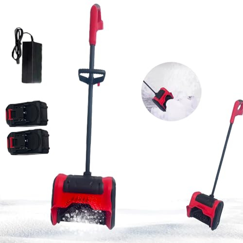 Hooha Fraise à neige sans fil - Sans odeur d'essence - Pratique - Facile à entretenir - Amovible - Souffleuse à neige sans fil - Portée de jet : 8 m - Largeur de travail : 32 cm - Hauteur de neige :