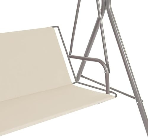 GREMEX Hollywoodschaukel Auflage 108x160 cm Ecru, wasserdicht Polster | Ersatzbezug, Sitzbezug & Sitzauflage für Gartenschaukel - Sitzkissen, Kissen, outdoor, wetterfest, universal