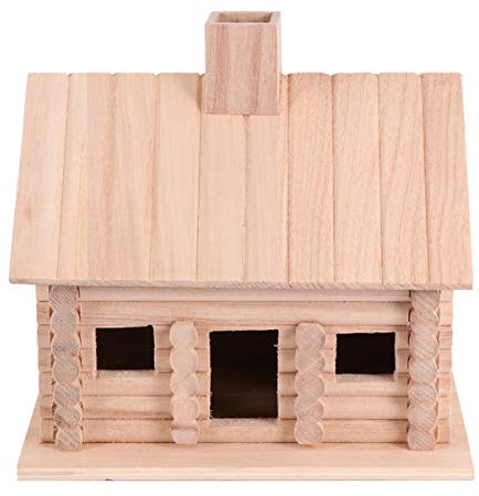 Zerodeko Decorative Wooden Birdhouse Birds Hut Bed Graffiti Birds House Outdoor Accessories