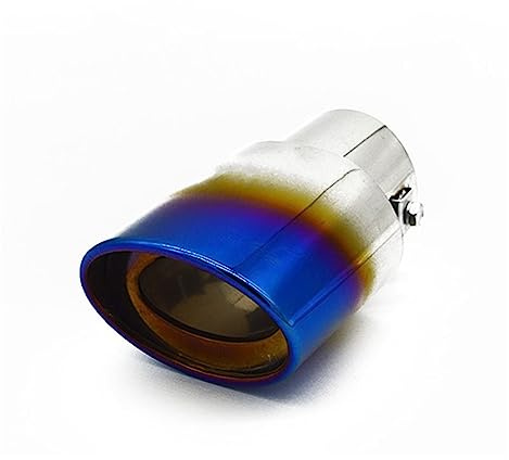 Cola de Escape para Citroen C2 C4, silenciador de Tubo de para Escape Trasero de Coche, Tubo de para Escape de Garganta Trasera, silenciador de Punta Final(Straight Blue)