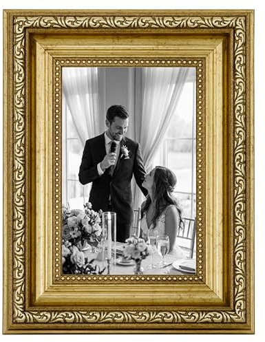 CABBEL Bilderrahmen NOVA 10x15 cm Antik Gold – Barock Vintage Rahmen Antik Look – Fotorahmen für Fotos, Poster, Urkunden & Kunstwerke – Elegant & Dekorativ für Wohnzimmer, Büro, Galerie & Geschenkidee
