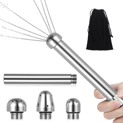 Aoyfuwell Analdusche, Unisex-Analdusche,Duschekopfanbau，Ausgestattet mit 3 verschiedenen Duschkopfaufsätzen, einlaufgerät darmreinigung,（mit Anschluss für eine Handbrause）