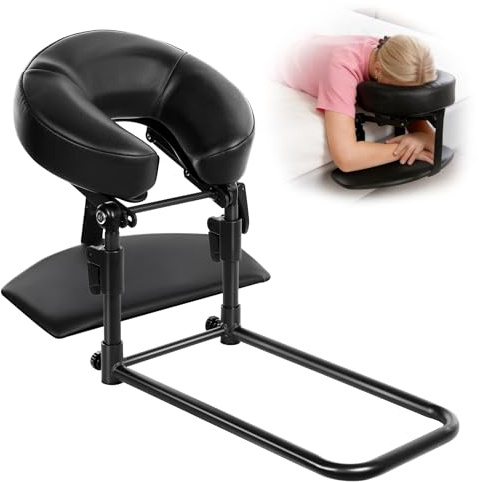 PUDDINER Massage Headrest for Bed, Home Mattress Top Massage Kit, with Armrest Panel, Storage Bag, Adjustable Massage Face Cradle After Eye Surgery, Home SPA Salon Face Rest Support Cushion
