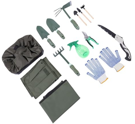 Cryfokt Ensemble d'outils de Jardinage, Poignées Ergonomiques en Fer Antirouille, Ensemble d'outils de Jardinage pour Femmes avec Sac de Rangement de Grande capacité pour Maman, Fête des Mères,