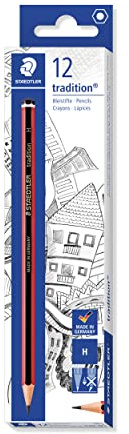 Staedtler 110-H tradition Bleistift, 110 Härtegrad, H, 12 Stück im Kartonetui