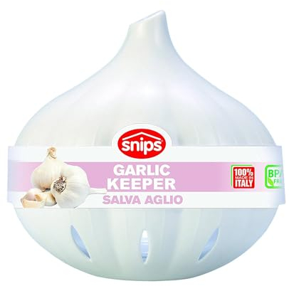 Snips, Garde Ail, Boîte de Conservation 10 x 11 x 8 cm, Boite Rangement Frigo, Made in Italy